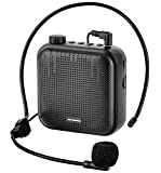 Amplificatore di Voce Portatile, 12W Ricaricabile (1200mAh) Mini Altoparlante Con Microfono Cablato per Insegnanti Guida Turistica Aula