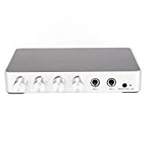 Amplificatore per microfono, mixer multiuso con interfaccia multimediale in metallo DC 12V HD regolabile per TV Box(#2)