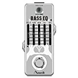 Amuzik Bass EQ Pedal 5 Band Equalizer Pedals For Bass Guitar With 5 Band Graphic Mini Size True Bypass