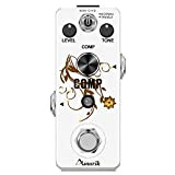 Amuzik Compressor Guitar Effect Pedal Analog Compression Ultimate Comp Effect Pedals for Electric Guitar Comp Pedal Ture Bypass