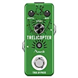 Amuzik Guitar Tremolo Effect Pedal of Classic Trelicopter Effects Pedals for Electric Guitar Effect True Bypass