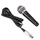ASHATA Microfono Dinamico, Professionale Microfono Vocale Dinamico Cablato, Microfono Portatile da 6,5 mm Microfono con Cavo da 5 m con ...