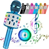 ATLAS Microfono Karaoke, Wireless Bluetooth USB LED Flash Microfono Portatile per promozione regalo Altoparlante wireless per feste famiglia, Anche per ...