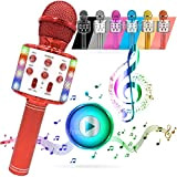 ATLAS. Microfono Karaoke, Wireless Bluetooth USB LED Flash Microfono Portatile per promozione regalo Altoparlante wireless per feste famiglia, Anche per ...