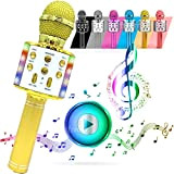 ATLAS Microfono Karaoke, Wireless Bluetooth USB LED Flash Microfono Portatile per promozione regalo Altoparlante wireless per feste famiglia, Anche per ...