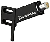 audio technica AT-HS4BK Universal Headshell with Finger Lift 1/2" Mount for 4-Pin Tonearms Aluminum Includes Mounting Screws (Angled for Strait ...