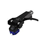 Audio Technica AT-XP3/H Headshell/ DJ Cartridge Combo Kit 1/2" Mount with Conical Stylus includes Mounting Hardware (Black/Blue)