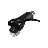 Audio Technica AT-XP7/H Headshell/Elliptical Bonded Stylus DJ Turntable Cartridge Combo Kit 1/2" Mount includes Mounting Hardware (Black/Clear)