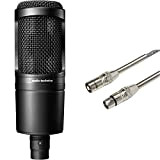 Audio-Technica AT2020 Microfono cardioide a condensatore (connessione XLR) per voce fuori campo, podcasting, streaming e registrazione & Amazon Basics - ...