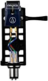 Audio Technica VM520EB/H Headshell/Moving Magnet Phono Cartridge Combo Kit with Elliptical Stylus 1/2 Mount for 4-Pin (Black/Blue)