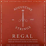 Augustine 650527 Corde per Chitarra Classica, Etichetta Regals, Set Cantini Precision-Round Extra High Tensione, Corde Basse Medium Tensione, Muta Rossa