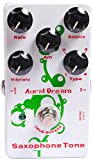 Aural Dream Saxophone Tone Synthesizer Guitar Effects Pedal includes saxophone 16',saxophone 8',theater saxophone 16'and theater saxophone 8'with Vibrato and Swell ...