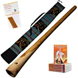 Australian Treasures - DIDGERIDOO: AT Natural Wood 48.2'' - include ikat bag e cera d'api - Didgeridoo per principianti