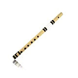 Autentico flauto indiano realizzato a mano in legno di bambù, 33 cm, in chiave di Do, strumento musicale tradizionale artigianale ...
