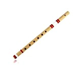 Autentico flauto indiano realizzato a mano in legno di bambù, 43,2 cm, in chiave “G”, strumento musicale tradizionale artigianale Bansuri, ...