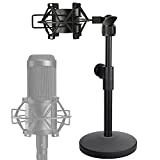 Avatar - Supporto per microfono da tavolo, regolabile, con supporto per microfono e supporto per microfono per audio Technica AT2020 ...