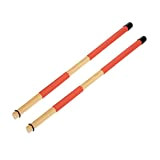 Bacchette 1 paio Pratiche spazzole per tamburi in bambù Bastoncini Bacchette per bacchette Accessori per strumenti musicali Testa per rullante, ...