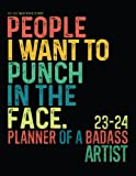 Badass Artist │ 2023-2024 SWEARY Monthly Planner: Artist Gag Gifts │ Funny Organizer Book With To Do Notes Passwords Contact ...