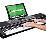 Bakaji Tastiera Musicale Pianola Elettronica 61 Tasti Pianoforte Multifunzione con 255 Ritmi 50 Brani Preimpostati Funzione Percussione Ingresso USB AUX ...