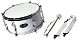 BASIX F893010 Marching Drum con Battente e Tracolla 12" x 7", Bianco