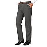 Baukasten System Flatfront Pantaloni tuta da uomo, modello Regular Fit, con parte elasticizzata, pantaloni da business eleganti, classici pantaloni chino ...