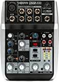 Behringer XENYX Q502USB Mixer Premium a 5 ingressi a 2 bus con preamplificatore microfonico e compressore XENYX, equalizzatore britannico e ...