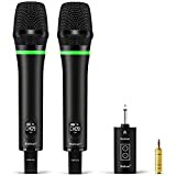 Bietrun UHF Microfono Karaoke Microfono Senza fili Microfono wireless con Display Digitale in metallo di alta qualità Portatile leggero con ...