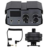 Bigking Mixer Audio Stereo, CVM-AX1 Adattatore per Mixer Audio Stereo Microfono Doppio Canale Jack da 3,5 mm per Fotocamere