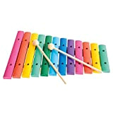 Bino world of toys 12-tone xylophone, giocattolo per bambini da 3 anni, giocattolo per bambini (strumento musicale per bambini, 12 ...