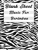 Blank Sheet Music For Berimbau: Music Manuscript Paper, Clefs Notebook, Blank Sheet Music Compositio, composition notebook, Black wave stripe ... ...