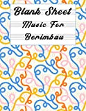 Blank Sheet Music For Berimbau: Music Manuscript Paper, Clefs Notebook, composition notebook, Blank Sheet Music Composition, Mandala design (8.5 x ...