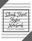 Blank Sheet Music Notebook: Music Manuscript Paper / White Marble Blank Sheet Music / Notebook for Musicians / Staff Paper ...