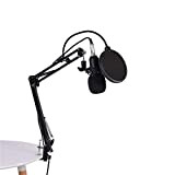 BM-800, set di microfono a condensatore professionale, con Supporto antiurto, filtro anti-pop e il cappuccio in schiuma, per studio di ...