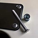 Bolt-On Neck Guitar Machine viti e inserti per Strat, Tele e Bassi (M5-45 mm, acciaio inossidabile).