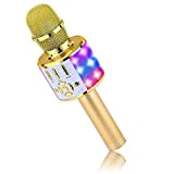 BONAOK Cambio di voce Microfono Karaoke, Microfono Bluetooth Karaoke Adulti, Microfono Sing 4 in 1, KTV Karaoke Player per Cantare, ...