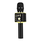 BONAOK Karaoke Microphone, Wireless Bluetooth Microphone, 3-in-1 Portable Mic karaoke Mic Birthday Gift Home Party Karaoke Machine for Android/iPhone/iPad PC ...