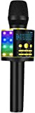 BONAOK Magic Karaoke Microphone, aggiornamento wireless Bluetooth per la registrazione di canto, FM Bluetooth ricaricabile, compatibile con dispositivi Bluetooth dorati