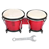 Bongo africani in legno Drum Djembe Percussion, Bongo africani in legno Drum Djembe Strumenti a percussione Giocattoli ritmici di apprendimento ...