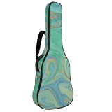 Borsa per chitarra acustica impermeabile custodia per chitarra con doppia tracolla e tasca Skull Art Phone, Multicolore 10., 42.9x16.9x4.7 in, ...