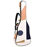 Borsa per chitarra acustica impermeabile custodia per chitarra con doppia tracolla e tasca Skull Art Phone, Multicolore 03, 42.9x16.9x4.7 in, ...