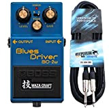 Boss BD-2W Blues Driver Waza Craft + cavo keepdrum per chitarra, 3 m