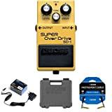 BOSS SD-1 pedale Super Overdrive in bundle con un alimentatore PSA, pedaliera effetti per chitarra BCB-30X e una confezione da ...