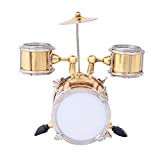Bronze Drum Model Desktop Decorations, Three-Drum Jazz Drum Ornaments per San Valentino/Giornata del Padre/Giornata della Mamma