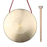 Btuty 22cm Mano Gong Piatti Ottone Cappella di Rame Opera Percussione Strumenti con Gioco Rotondo Martello