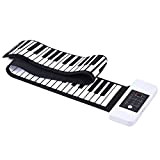 Btuty Piano 88 tasti, silicone portatile piano elettronico tastiera USB Built-in Li-ion e altoparlante con un pedale