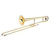 Btuty - Trombone in ottone dorato con boccaglio in nichel di rame