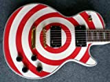 Bullseyes - Adesivi decorativi per chitarra, colore: rosso