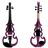 BZAHW Song Dragon Scoll Song Brand Purple 5Strings 4/4 Violino Elettrico,Legno massello