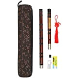 C-Key Bamboo Flute 8 Anni Secco Materiale Amaro Corpo in Rilievo Dorato Kit di Montaggio Dizi per Flauti di Bambù ...