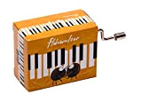 Carillon con il popolare flowwalzer (manovella, mini giradischi, scatola da gioco, scatola musica), bel regalo in cartone stampato artisticamente